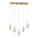 Apliqa Serap 5'li 62 Watt 3000K Sıralı Gold Kristal Taşlı Ledli Salon Avize