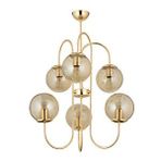 Apliqa Sosa 6lı Gold Bal Camlı Avize Altın
