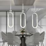 Apliqa Thisted 3'lü Sıralı 45 Watt Krom Ledli Modern Koridor, Yatak Odası Salon Sarkıt Led Avize