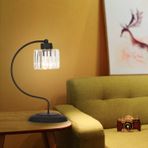 Apliqa Tufty Siyah Kristalli Taşlı Dekoratif Tasarım Salon- Yatak Odası Modern Retro Abajur