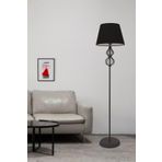 Apliqa Vance Siyah Şapkalı Siyah Modern Tasarım Ayaklı Abajur Lamba Metal Lambader