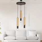 Apliqa Vegamu 3lü Yuvarlak Eskitme Modern Koridor Mutfak Salon Retro Avize Altın
