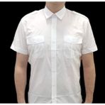 Apoletli Logosuz Kısa Kol Pilot Gömlek - 001 - Beyaz - XL