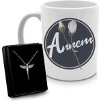 Apollon Gift Anneler Gününe Özel Tasarım Kupa & Gümüş Renk Kaplama Zirkon Taşlı Melek Kolye Hediye Seti