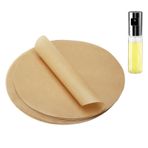 APOMOONS 100 yaprak 30 cm yuvarlak fırın kağıdı, yuvarlak yapışmaz pişirme kağıdı, yuvarlak barbekü kağıdı, ısıya dayanıklı, tava, mangal, pizza, pasta, hava fritözü için