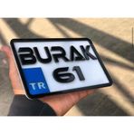 Appcity Isme Özel Kabartma Pleksi Dekor Motor Plaka 456486229