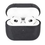 Apple Airpods 3.nesil Uyumlu Deri Kılıf Juni Aa1 Siyah