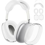 Apple Airpods Max Uyumlu 5'li Komple Koruyucu Set Kılıf A+Kalite Darbelere Karşı Dayanıklı Kılıf - Şeffaf
