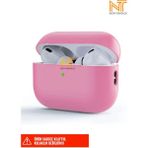 Apple Airpods Pro 2. Nesil Uyumlu Tam Protective Anti-Knock Tek Parça Silikon Kılıf - Koyu Pembe
