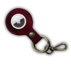 Apple AirTag Deri Anahtarlık, Haiki Gerçek Deri, Airtag Anahtarlık Deri (Kırmızı)