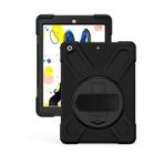 Apple iPad 10.2 2021 (9.Nesil) Tam Koruma Sağlayan Defender Kılıf Sert Sağlam Silikon Askılı Tablet Kılıfı