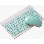 Apple iPad 10.nesil Uyumlu Bluetooth Klavye Mouse Set - Yeşil