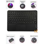 Apple Ipad 11. Nesil A16 2025 / Air 4-5 / Air 11 2024 / 10.9 / 10. Nesil 10.9 / 10.2 / 9.7 Uyumlu Touch Pad Özellikli Bluetooth Klavye - Siyah