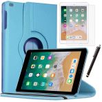 Apple İpad 5 Nesil / 6 Nesil Kılıf Ekran Koruyucu Ve Kalem Set Mavi