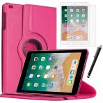 Apple İpad 5 Nesil / 6 Nesil Kılıf Ekran Koruyucu Ve Kalem Set Pembe