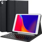 Apple iPad 7.8.9. Nesil 10.2 2021 ile Uyumlu Kılıf Kablosuz Bluetooth Türkçe Q Klavyeli Kılıfı (Tablet Değildir) A2602 A2603 A2604 A2605 (Siyah)