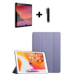 Apple Ipad 8. ve 9. Nesil 10.2 Inç Uyumlu Tablet Kılıfı Ekran Koruyucu Dokunmatik Kalem Seti - Lila