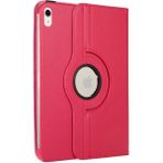Apple iPad A16 11.nesil (A3354-A3355) 360 Dönebilen Pu Deri Standlı Tablet Kılıfı - iPad 11.Nesil A16 - Pembe