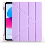 Apple Ipad Air 11 Inch M2 M3 Çip Air 4. /5. /6. Nesil Kılıf Katlanır Kalem Bölmeli Uyku Modlu Kapak - iPad Air 4/5/6 - Lila