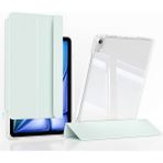 apple iPad Air 13 2024 Kılıf Magnetik Ayrılabilen Airbagli Uyumlu Nrtk Sliding Tablet Kılıfı-Açık Yeşil
