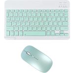 Apple İpad Air 13" (2024) Uyumlu Kablosuz Bluetooth Şarj Edilebilir Klavye Mouse Seti - Yeşil