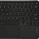 Apple iPad Air 13" (2024) Uyumlu Kablosuz Bluetooth Şarjlı TouchPad'li Klavye Mouse Seti - Siyah