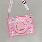 Apple iPad Air 3 / Pro 10.5 Kılıf Cute Dolls Standlı Eğlenceli 3D Karekterli Çocuk Kılıfı A2152 A2123 A2153 A2154 A1701 A1709 A1852 - Beyaz - Pembe - iP Air 3 10.5