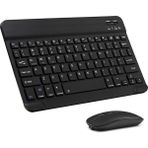 Apple İpad Air 4 4. Nesil 10.9" Uyumlu Kablosuz Bluetooth Şarjlı Klavye Ve Şarjlı Mouse Seti - Siyah