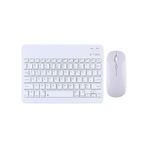Apple iPad Air 4 4. Nesil 10.9" Uyumlu Kablosuz Bluetooth Şarjlı Mini Q Klavye Mouse Seti - Beyaz