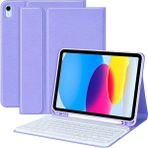 Apple iPad Air 4/5. Nesil 10.9 Kılıf Kablosuz Klavyeli Kılıf Mobax (10.nesil Değildir) - Lila - iP Air 4/5 10.9