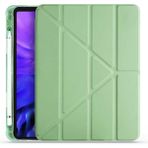 Apple iPad Air 5. Nesil 10.9 Inç Kılıf Kalem Bölmeli Silikon Smart Cover Tablet Kılıfı - Açık Yeşil