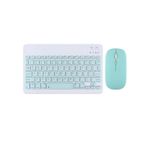 Apple iPad Air - iPad 5 9.7" Uyumlu Kablosuz Bluetooth Şarjlı Mini Q Klavye Mouse Seti - Mavi