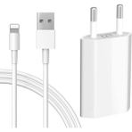 Apple iPad iPhone 4/5/6/7/8/8/plus/se/x/xs/11/12/13/14 Uyumlu 1A 5W Şarj Seti Şarj Aleti Şarj Cihazı - Beyaz