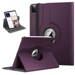 Apple iPad Pro 11 3. Nesil 2021 ile uyumlu Kılıf 360 Dönebilen Standlı Case A2377 A2459 A2301 A2460 Mor