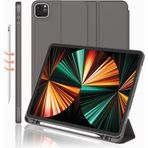 Apple iPad Pro 11 3. Nesil 4. Nesil ile uyumlu Kılıf Kalem Bölmeli Smart Case 2020-2023 Koyu Gri