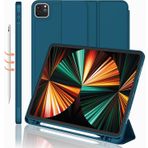 Apple iPad Pro 11 3. Nesil 4. Nesil ile uyumlu Kılıf Kalem Bölmeli Smart Case 2020-2023 Petrol Mavi