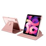Apple iPad Pro 11 3. Nesil ile uyumlu Kılıf Şeffaf Dönebilen Kalem Bölmeli A2377 A2459 A2301 A2460 Pembe