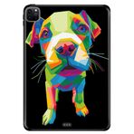 Apple iPad Pro 12.9" 4. Nesil ile Uyumlu Desenli Silikon Kılıf, UV Baskılı, Yavru Pitbull, Çok Renkli avonm-v-cvr458553