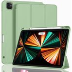 Apple iPad Pro 12.9 4. Nesil ve 3. Nesil ile uyumlu Kılıf Pen Charge Kalem Bölmeli 2018-2020 Açık Yeşil