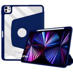Apple iPad Pro 12.9 6. 5. Nesil ile uyumlu Kılıf Termik Kalem Bölmeli Dönebilen Standlı Case Smart A2436-37-61-62 A2764-66 A2378-79 Lacivert