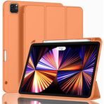 Apple iPad Pro 12.9 6. Nesil 5. Nesil ile uyumlu Kılıf Pen Charge Kalem Bölmeli 2021-2022 Turuncu
