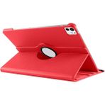 Apple iPad Pro 13 Inç 2024 M4 (A2925-A2926) Uyumlu Dönebilen Pu Deri Standlı Tablet Kılıfı - Kırmızı - iPad Pro 13 inç 2024 (M4)