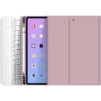 Apple Ipad Pro 4. Nesil M2 2022 11 Inç Uyumlu Bluetooth Klavyeli Kılıf Kalem Bölmeli (Türkçe Klavye) - Pembe