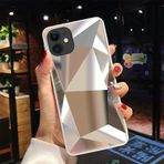 Apple İphone 11 Kılıf 3D Elmas Ayna Kapak Gümüş