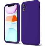Apple iPhone 11 Kılıf 6.1 ile Uyumlu, Uruchi İnce Sıvı Silikon 3 Katmanlı Tam Kaplamalı Yumuşak Jel Kauçuk Kılıf Kapak 6.1 inç, Kuzey Mavisi