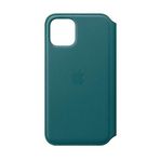 Apple iPhone 11 Pro için Deri Folyo Kılıf - Tavus Kuşu