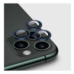 Apple iPhone 11 Pro Max Metal Çerçeveli Kamera Koruma Lensi Mavi