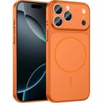 Apple iPhone 11 Pro Max Uyumlu Kılıf Zebana Titanmag Kılıf (Iphone 17 Pro Max Görünümlü) Turuncu