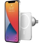 Apple Iphone 12 / 12 Pro / 12 Pro Max Kablosuz Şarj Aleti Magsafe Araç Içi Manyetik Şarj 15W - Beyaz