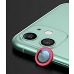 Apple iPhone 12 ile uyumlu Kamera Lens Koruyucu Çerçeveli Koruyucu CL-07 Kırmızı